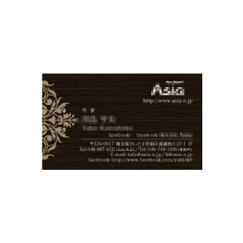 美容室名刺作成例